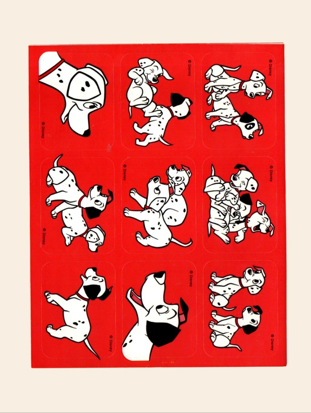 Hallmark x Disney 102 Dalmatians Y2K Sticker Sheet Retro Craft & Collecting
